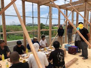 登野城　上棟　昼食　ファインライフ