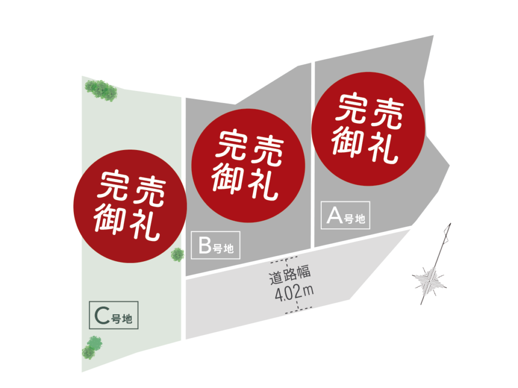 沖縄県南城市 建築条件付き土地 販売状況 区画図